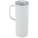 Whitney 20 oz Recycled Tall Tumbler with Flip Lid — White (WH) — blank back view