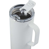 Whitney 20 oz Recycled Tall Tumbler with Flip Lid — White (WH) — blank detail view — 5