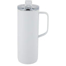 Whitney 20 oz Recycled Tall Tumbler with Flip Lid — White (WH) — blank front view