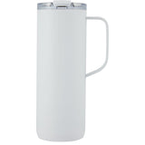 Whitney 20 oz Recycled Tall Tumbler with Flip Lid — White (WH) — blank front view — 4