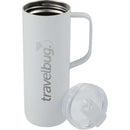 Whitney 20 oz Recycled Tall Tumbler with Flip Lid — White (WH) — decorated detail view