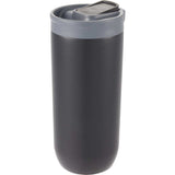 Joshua 17 oz Recycled Insulated Travel Tumbler — Black (BK) — blank left angle — 35