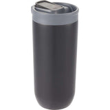 Joshua 17 oz Recycled Insulated Travel Tumbler — Black (BK) — blank right angle — 34