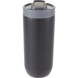 Joshua 17 oz Recycled Insulated Travel Tumbler — Black (BK) — blank front view — 29