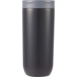 Joshua 17 oz Recycled Insulated Travel Tumbler — Black (BK) — blank front view — 30