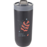 Joshua 17 oz Recycled Insulated Travel Tumbler — Black (BK) — decorated front view — 27