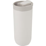 Joshua 17 oz Recycled Insulated Travel Tumbler — Cream (CR) — blank left angle — 26