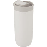 Joshua 17 oz Recycled Insulated Travel Tumbler — Cream (CR) — blank right angle — 25