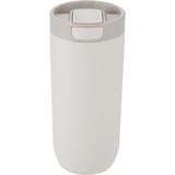 Joshua 17 oz Recycled Insulated Travel Tumbler — Cream (CR) — blank back view — 24