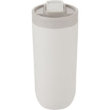 Joshua 17 oz Recycled Insulated Travel Tumbler — Cream (CR) — blank front view — 20