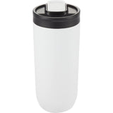 Joshua 17 oz Recycled Insulated Travel Tumbler — White (WH) — blank front view — 4