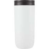 Joshua 17 oz Recycled Insulated Travel Tumbler — White (WH) — blank front view — 5