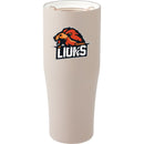 Patti 20 oz Ceramic-Lined Vacuum Tumbler with 360 Lid — Latte (LAT) — decorated front view