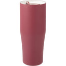 Patti 20 oz Ceramic-Lined Vacuum Tumbler with 360 Lid — Maroon (MR) — blank left angle