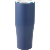 Patti 20 oz Ceramic-Lined Vacuum Tumbler with 360 Lid — Navy (NY) — blank back view — 17