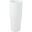 Patti 20 oz Ceramic-Lined Vacuum Tumbler with 360 Lid — White (WH) — blank left angle