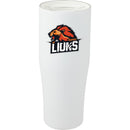Patti 20 oz Ceramic-Lined Vacuum Tumbler with 360 Lid — White (WH) — decorated front view