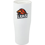 Patti 20 oz Ceramic-Lined Vacuum Tumbler with 360 Lid — White (WH) — decorated front view — 2