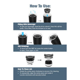Patti 20 oz Ceramic-Lined Vacuum Tumbler with 360 Lid — Black (BK) — blank product view — 47