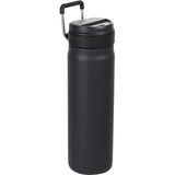 Kara 24 oz Recycled Insulated Bottle with Swivel Lid — Black (BK) — blank right angle — 27