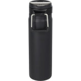 Kara 24 oz Recycled Insulated Bottle with Swivel Lid — Black (BK) — blank back view — 26