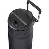 Kara 24 oz Recycled Insulated Bottle with Swivel Lid — Black (BK) — blank detail view — 24