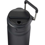 Kara 24 oz Recycled Insulated Bottle with Swivel Lid — Black (BK) — blank detail view — 23