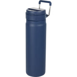 Kara 24 oz Recycled Insulated Bottle with Swivel Lid — Navy (NY) — blank left angle — 19