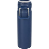Kara 24 oz Recycled Insulated Bottle with Swivel Lid — Navy (NY) — blank back view — 17
