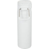 Kara 24 oz Recycled Insulated Bottle with Swivel Lid — White (WH) — blank back view — 8