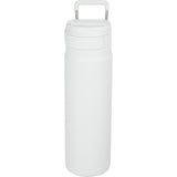 Kara 24 oz Recycled Insulated Bottle with Swivel Lid — White (WH) — blank front view — 3