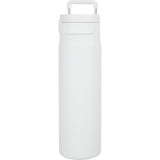 Kara 24 oz Recycled Insulated Bottle with Swivel Lid — White (WH) — blank front view — 4
