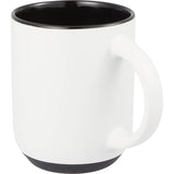 Isaac 14 oz Ceramic Mug with Rubber Bottom — White — blank left angle — 14