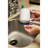 Isaac 14 oz Ceramic Mug with Rubber Bottom — White — blank product view — 16