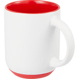 Isaac 14 oz Ceramic Mug with Rubber Bottom — White — blank left angle — 30