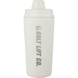 Wellable™ 20 oz Vacuum Insulated Shaker Bottle — Cream (CR) — decorated front view — 2