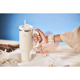 Stanley Quencher H2.O FlowState™ Tumbler 40 oz — Cream (CR) — blank front view — 24