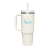 Stanley Quencher H2.O FlowState™ Tumbler 40 oz — Cream (CR) — decorated back view — 23