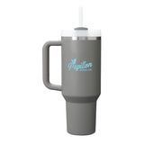 Stanley Quencher H2.O FlowState™ Tumbler 40 oz — Stone (ST) — decorated front view — 18