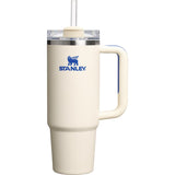 Stanley Quencher H2.O FlowState™ Tumbler 30 oz — Cream with Royal Accent — blank back view — 49