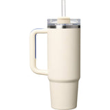 Stanley Quencher H2.O FlowState™ Tumbler 30 oz — Cream with Royal Accent — blank front view — 46