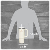 Stanley Quencher H2.O FlowState™ Tumbler 30 oz — Cream (CR) — blank front view — 19