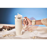 Stanley Quencher H2.O FlowState™ Tumbler 30 oz — Cream (CR) — blank front view — 17