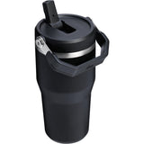 Stanley IceFlow™ Flip Straw Tumbler 20 oz — Black (BK) — blank right angle — 4