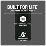 Stanley Easy Fill Wide Mouth Flask 8 oz — Green — blank front view — 4