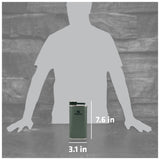 Stanley Easy Fill Wide Mouth Flask 8 oz — Green — blank front view — 3