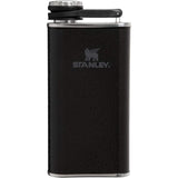 Stanley Easy Fill Wide Mouth Flask 8 oz — Hammertone Black — blank back view — 15