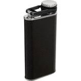 Stanley Easy Fill Wide Mouth Flask 8 oz — Hammertone Black — blank right angle — 14