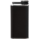 Stanley Easy Fill Wide Mouth Flask 8 oz — Hammertone Black — blank front view — 13