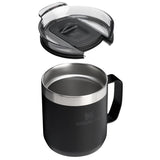Stanley Legendary Camp Mug 12 oz — Black (BK) — blank right angle — 29